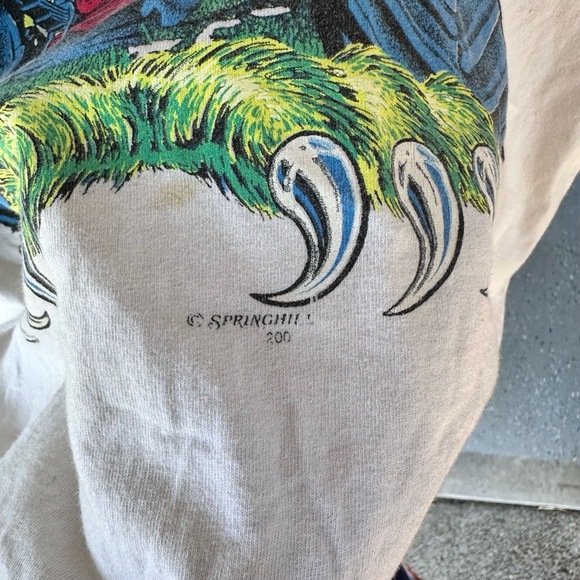 Springhill White Monster Truck Graphic Short Sleeve Crew Neck TShirt Large Y2K - Picture 4 of 5